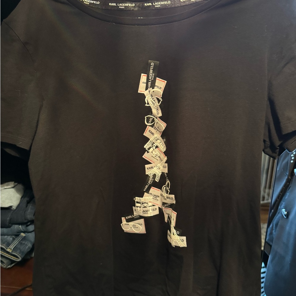 Karl Lagerfeld Black Short Sleeve Tee